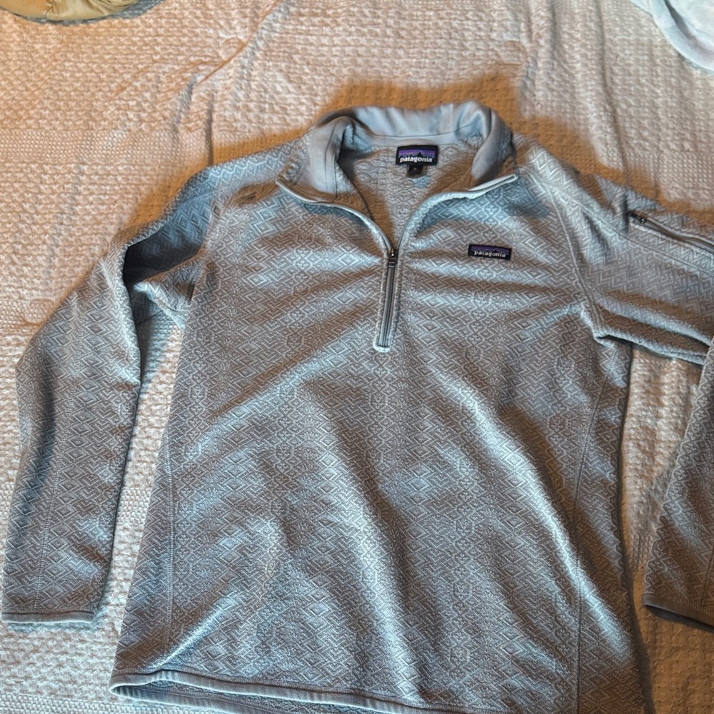 Patagonia Women’s Light Blue Zip-Up Sweater